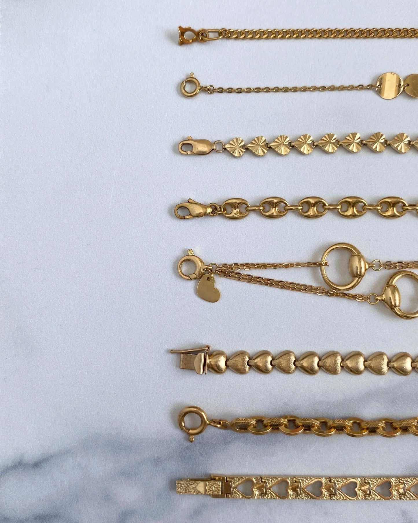 Solid 14k gold bracelets (only #3 & #5 are available)