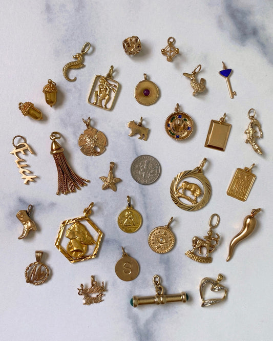 Solid gold 10k, 14k, and 18k charms & pendants