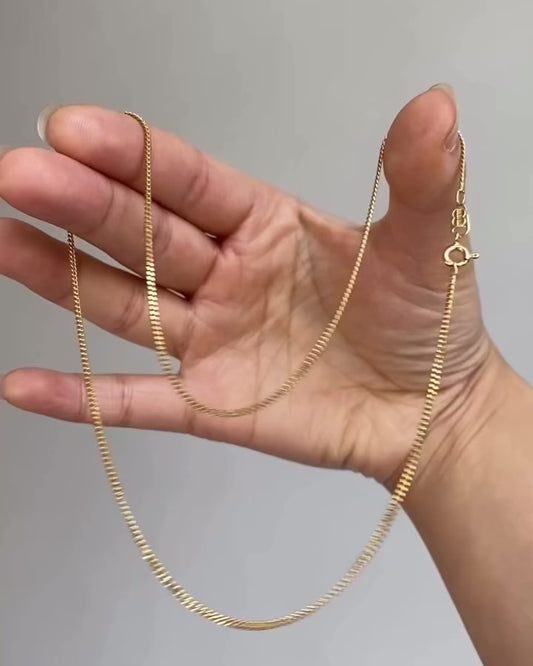 18k gold Uno A Erre curb chain