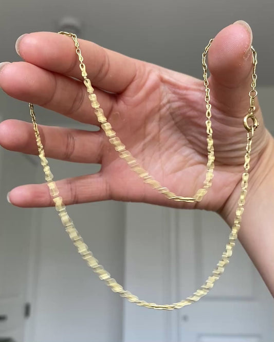 18k gold unique chain necklace
