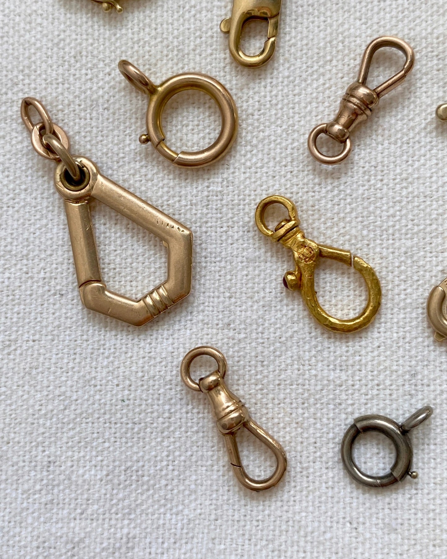 Solid 14k gold clasps (only I & U are available) - Golden Green Obsession