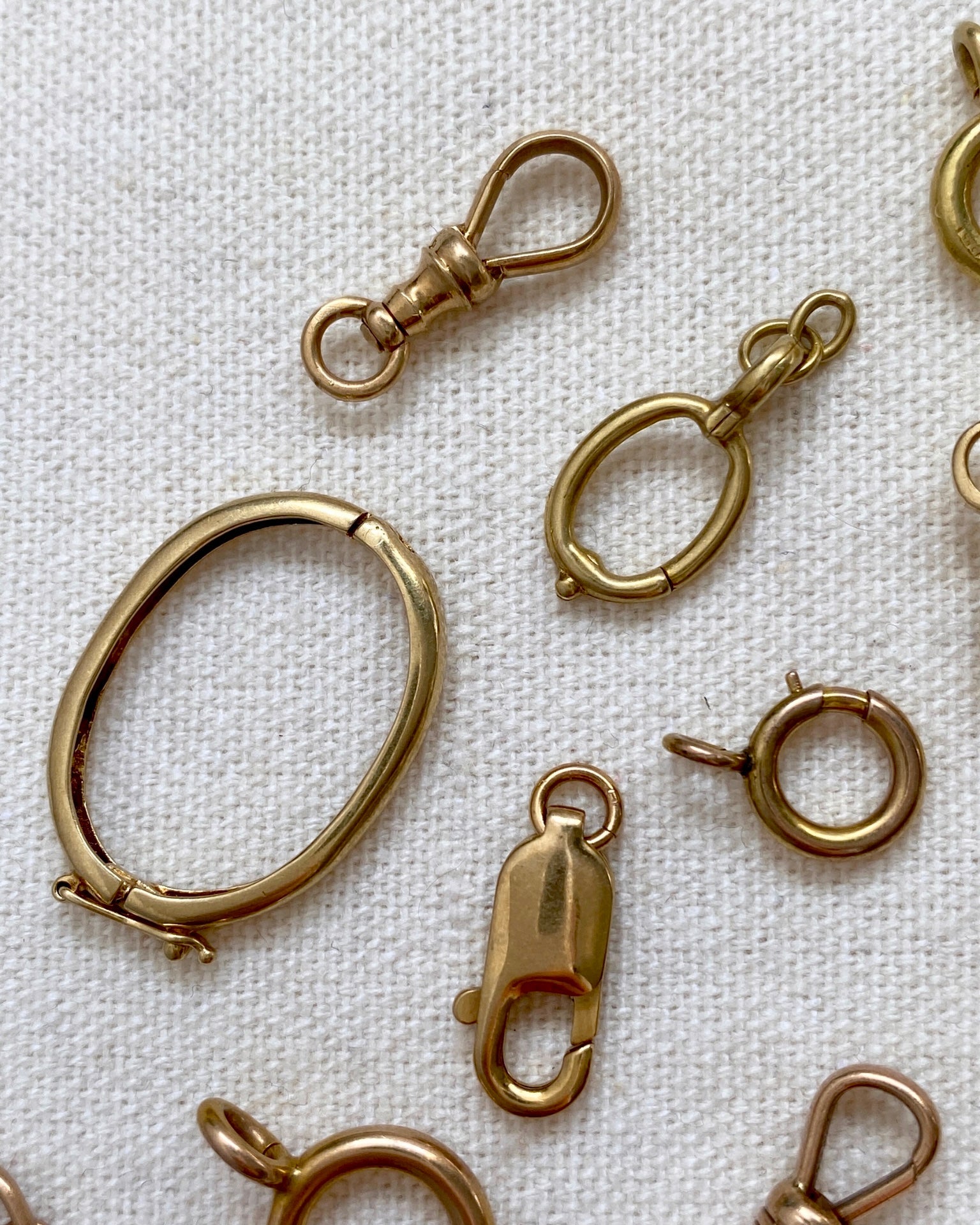 Solid 14k gold clasps (only I & U are available) - Golden Green Obsession