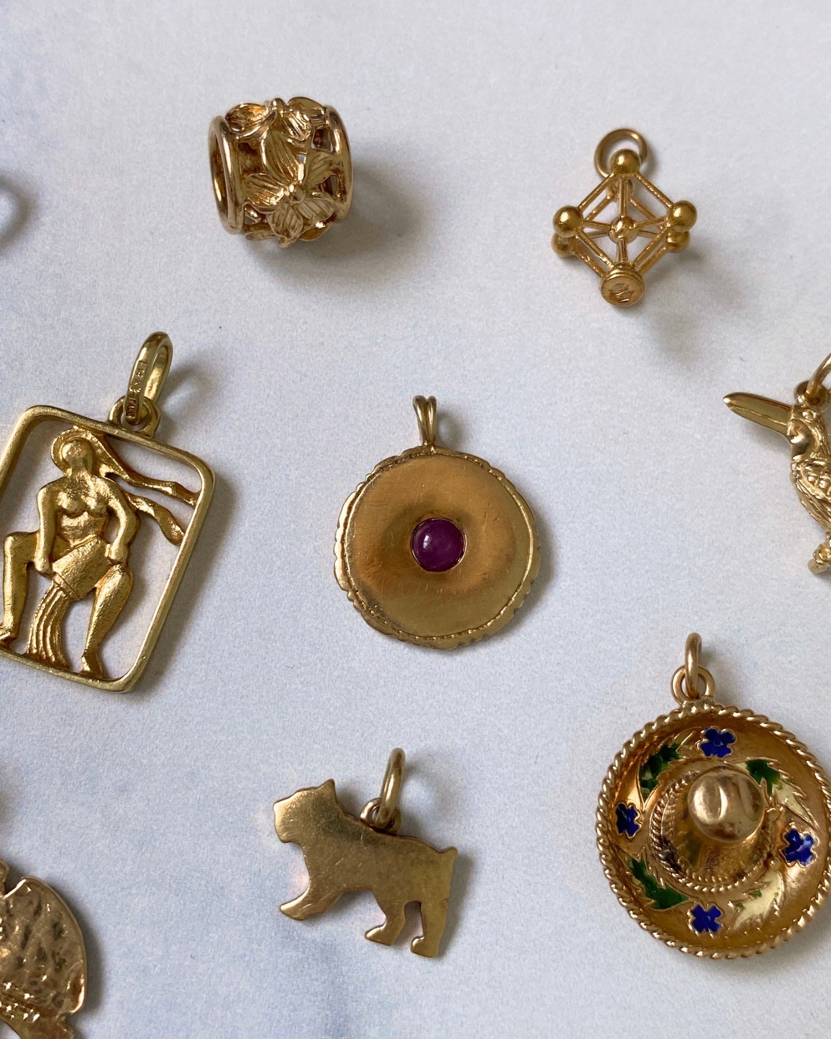 Solid gold 10k, 14k, and 18k charms & pendants - Golden Green Obsession