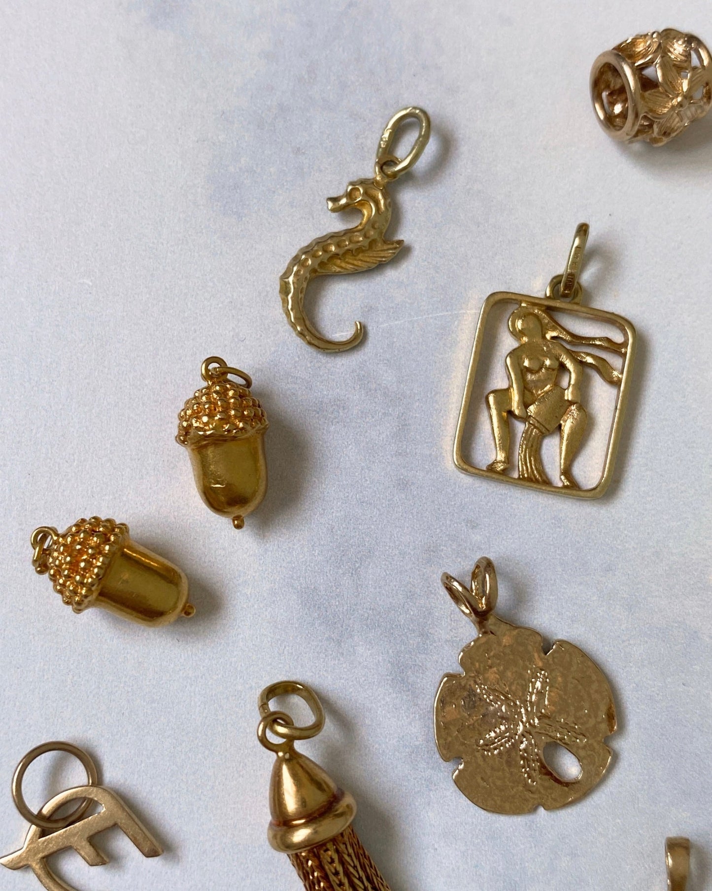 Solid gold 10k, 14k, and 18k charms & pendants - Golden Green Obsession