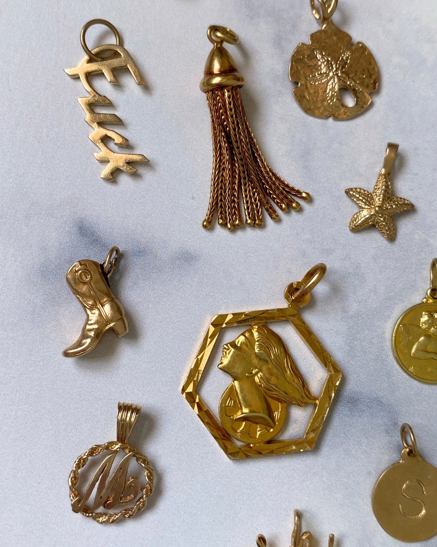 Solid gold 10k, 14k, and 18k charms & pendants - Golden Green Obsession