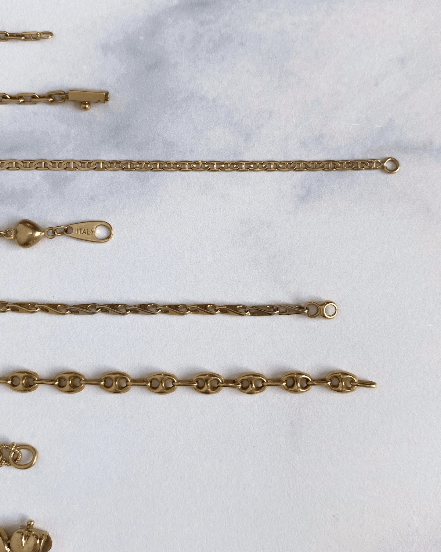 Solid gold 14k and 18k bracelets - Golden Green Obsession