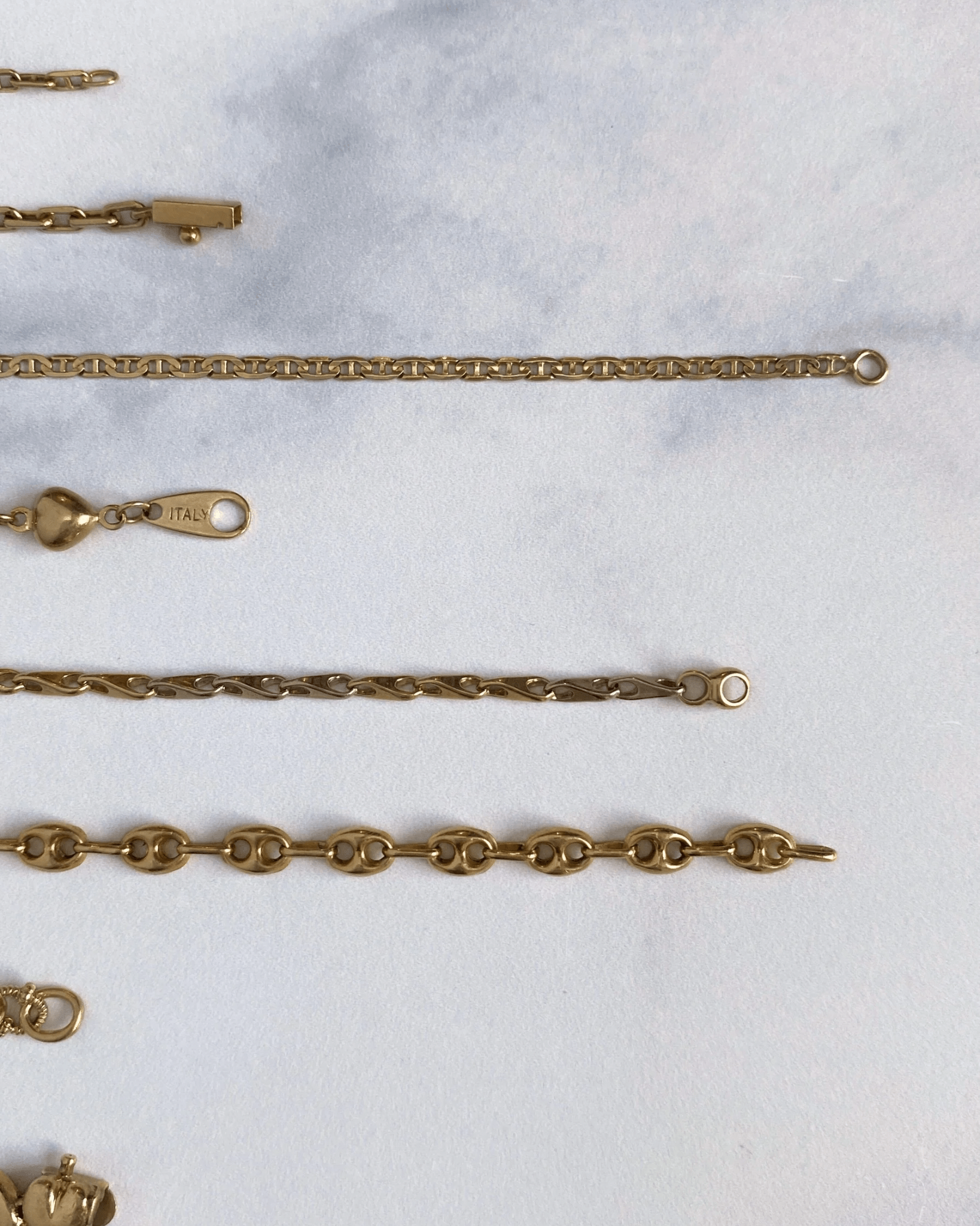 Solid gold 14k and 18k bracelets - Golden Green Obsession