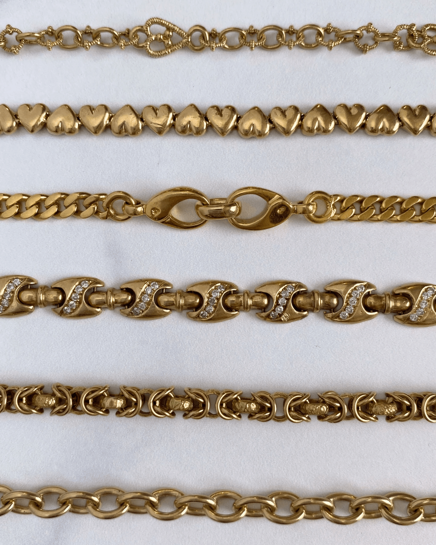 Solid gold 14k and 18k bracelets - Golden Green Obsession