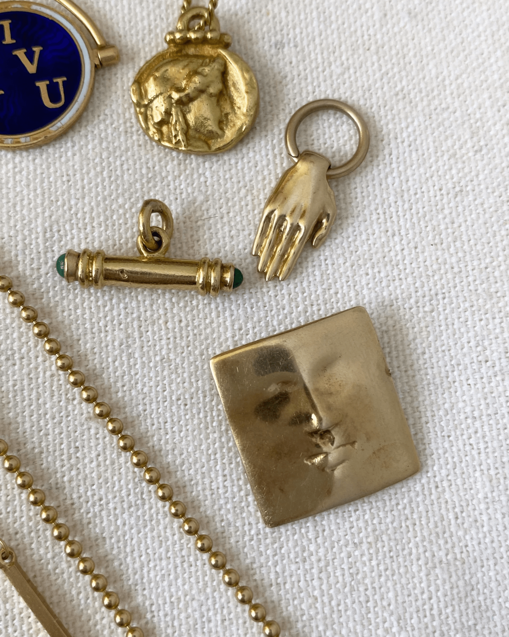 Solid gold 14k and 18k charms personal collection release - Golden Green Obsession