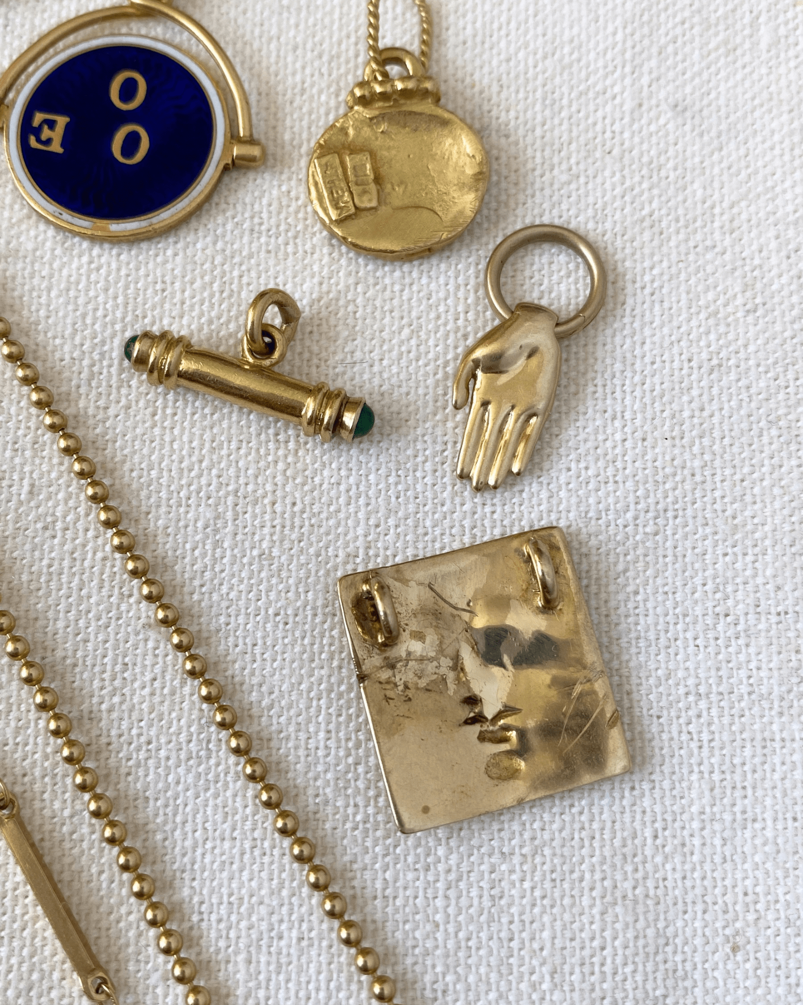 Solid gold 14k and 18k charms personal collection release - Golden Green Obsession