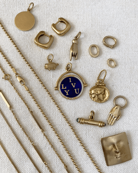 Solid gold 14k and 18k charms personal collection release - Golden Green Obsession