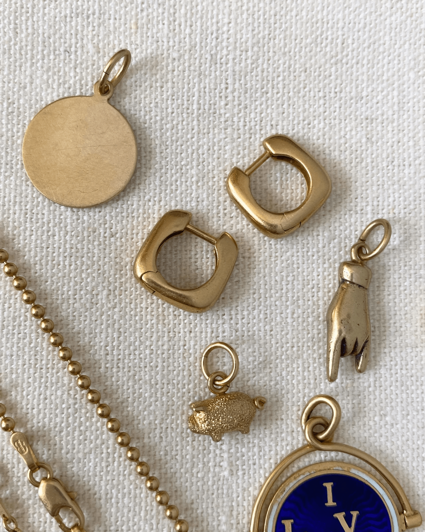 Solid gold 14k and 18k charms personal collection release - Golden Green Obsession