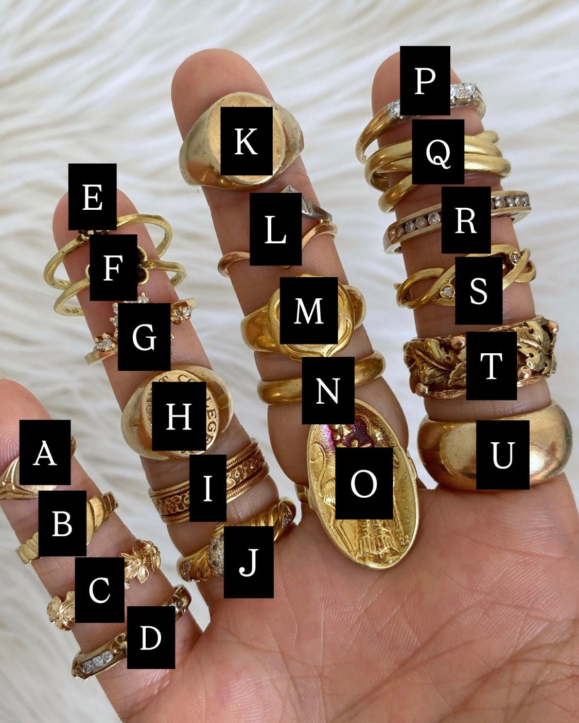 Solid gold 14k and 18k rings - Golden Green Obsession