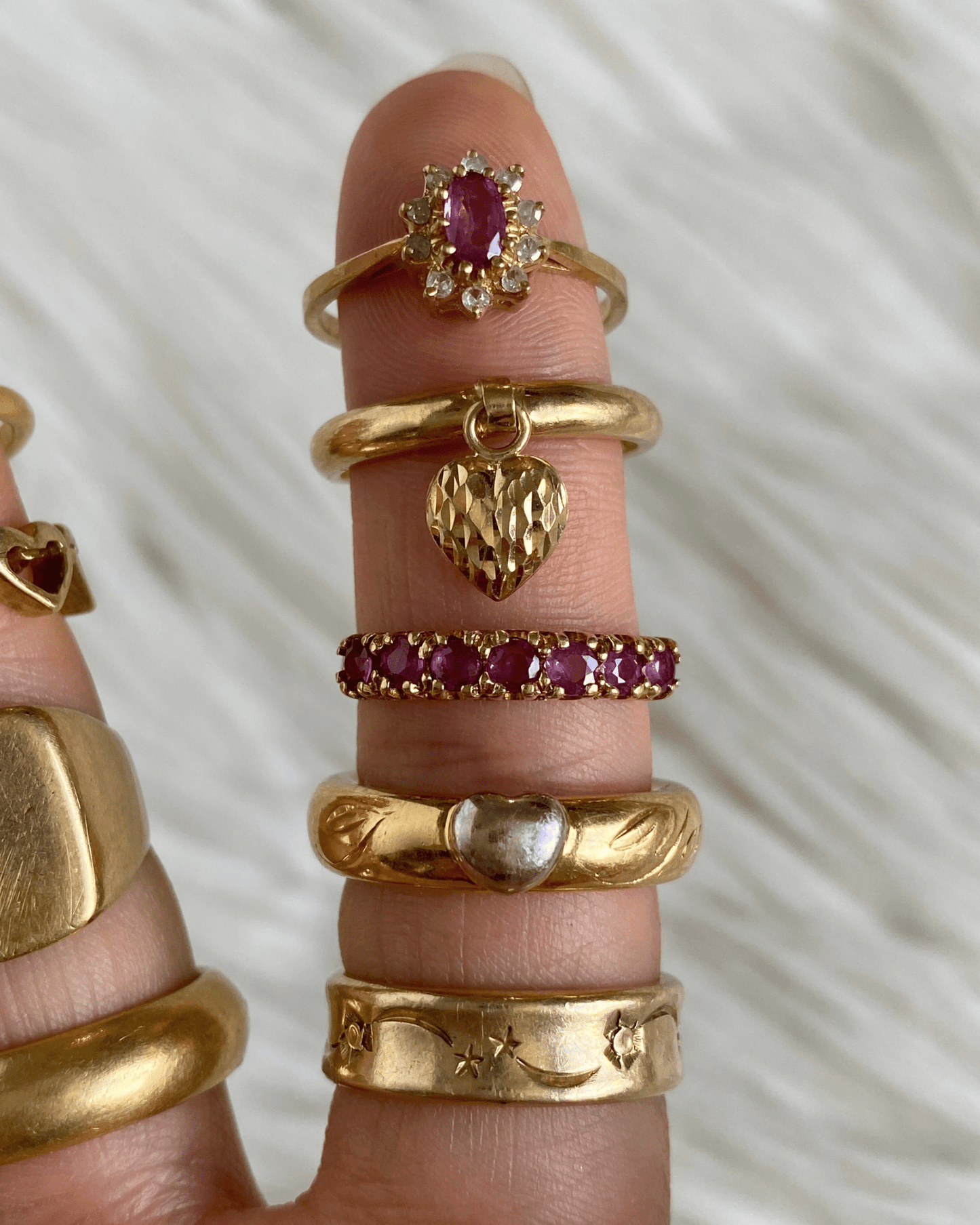 Solid gold 14k and 18k rings - Golden Green Obsession