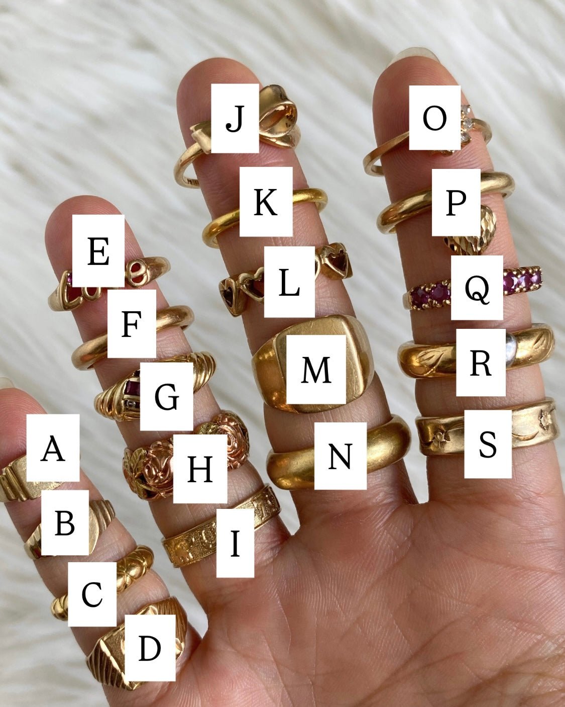 Solid gold 14k and 18k rings - Golden Green Obsession