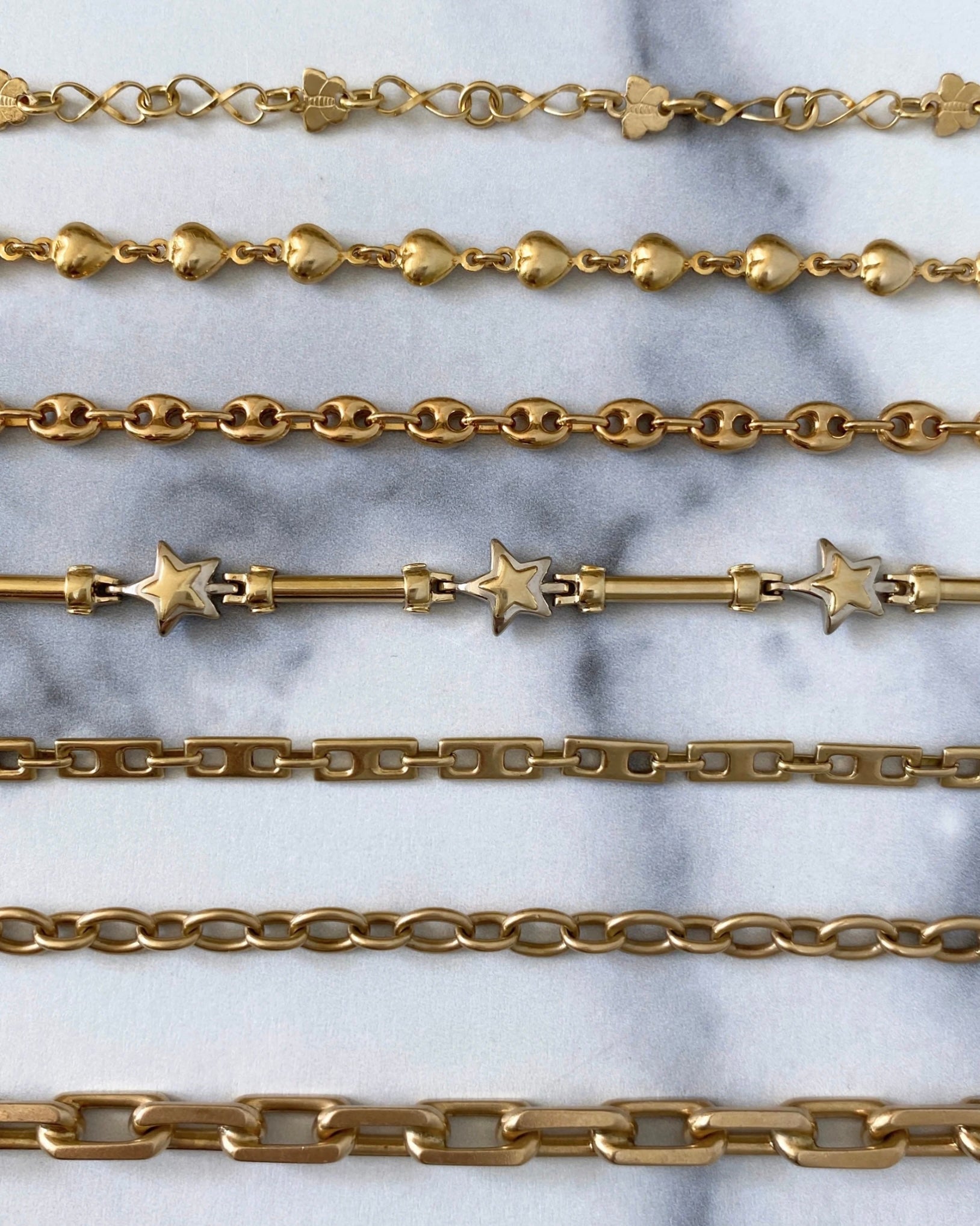 Solid gold 14k bracelets - Golden Green Obsession