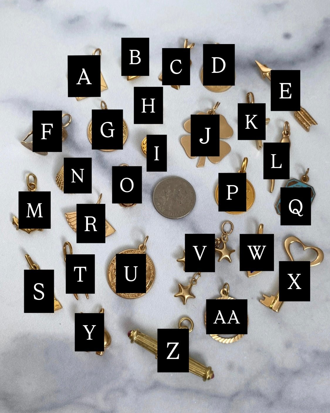 Solid gold 9k, 14k, and 18k charms & pendants - Golden Green Obsession